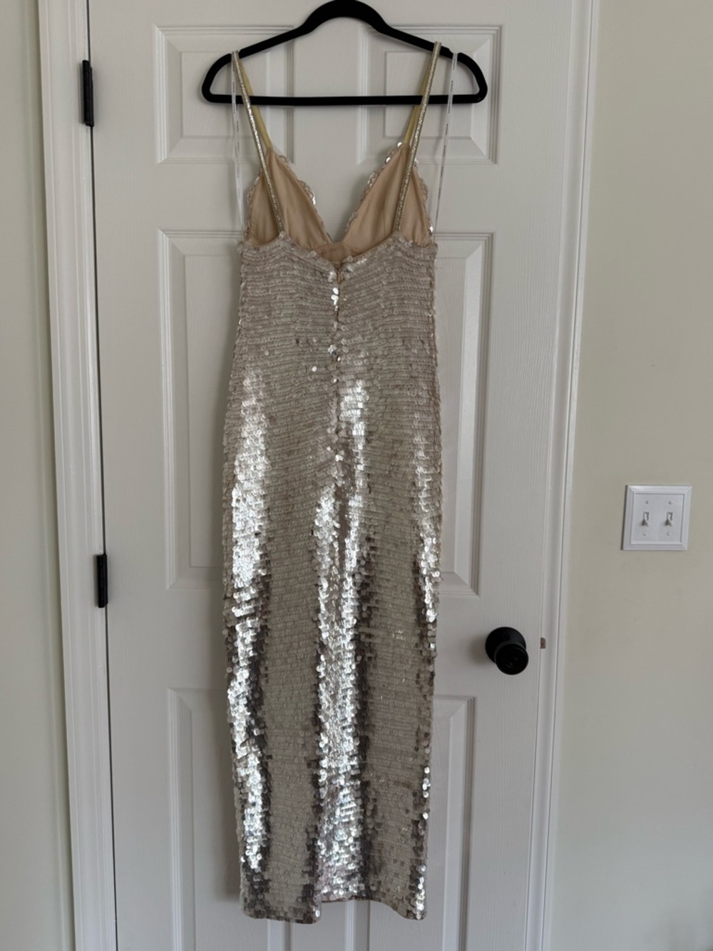 Retrofete Ines Embroidered Sequin Dress Yuzu Gold NEW with tags - Picture 6 of 10